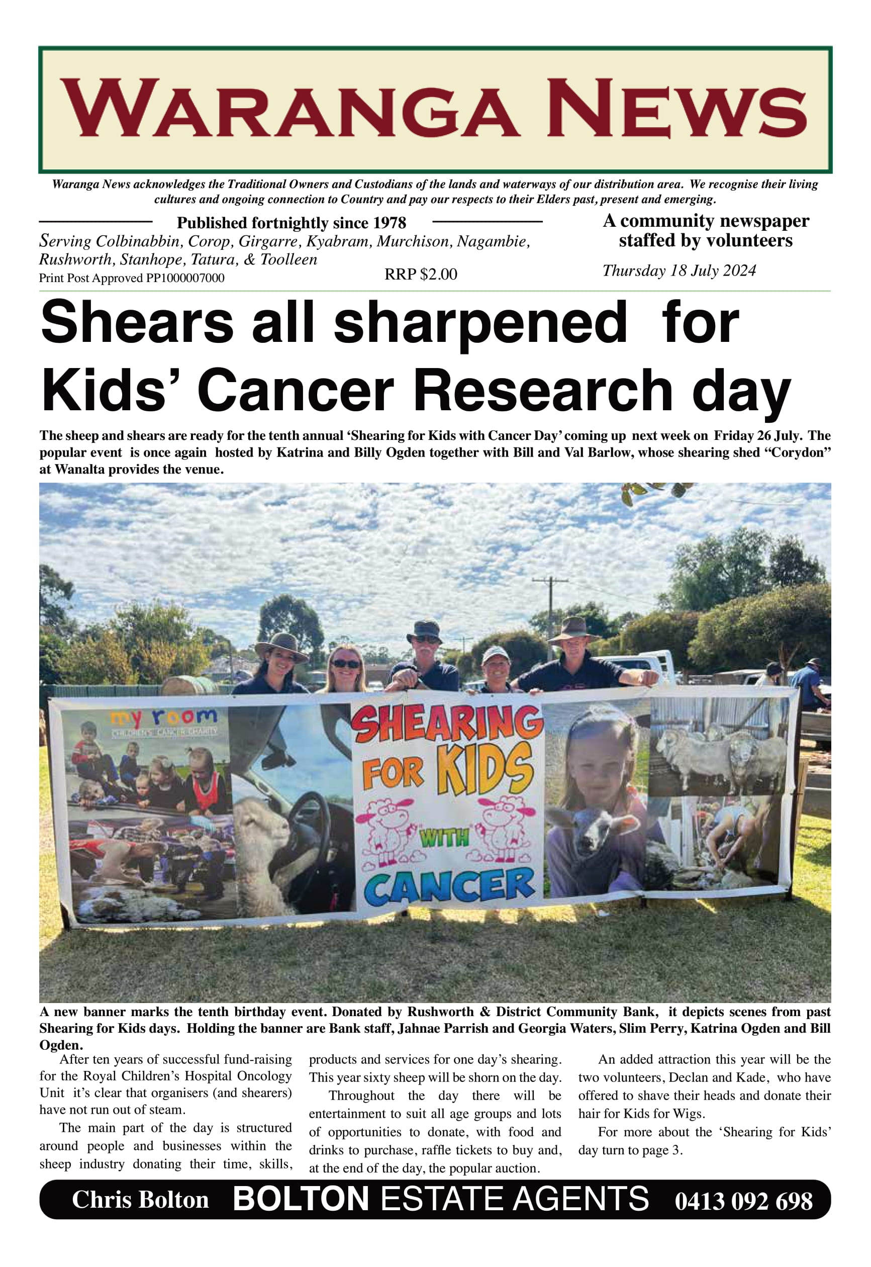 Shears all sharpened for Kids' Cancer Research day